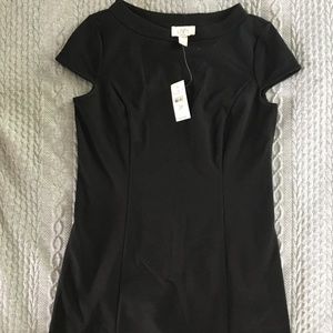LOFT 2P Black Cap Sleeve Dress